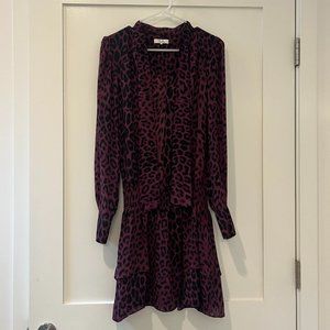 Parker Animal Print Silk Dress